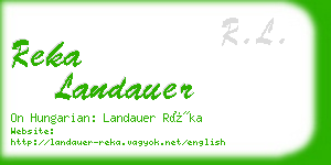 reka landauer business card